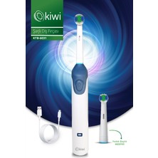 KTB-6031 Şarjlı Döner ve Titreşim Başlıklı Diş Fırçası & Yedek Başlık | 600 Mah Li-Ion & Ipx7