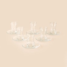 Paşabahçe Irmak 6 Kişilik 12 Parça Çay Takımı - Şeffaf - 130 ml