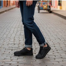 Luttoon 4189 Siyah Bağacaklı Fuspetli Spor Ayakkabı