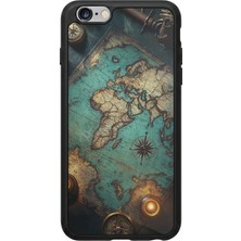 iPhone 6 Plus / 6s Plus Uyumlu Harita Tasarımlı Glossy Premium Kılıf