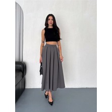 Win Moda Pileli Uzun Etek Tam Boy / Günlük Uzun Etek Pileli A Kesim