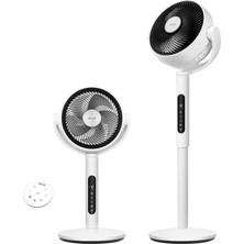 Levoıt Levoit 20DB Ayaklı Fan, Sessiz, Sensörlü ve Uzaktan Kumandalı, Salınımlı, Saatte 2465 Metreküp Hava Hacmi, Dört Dakikada Hava Sirkülasyonu, Dört Mod, 12 Seviye, 12 Saat Zamanlayıcı