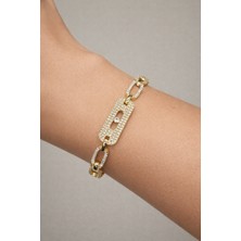 Melisa Takı & Aksesuar 14K Gold Renk Xuping Zirkon Bileklik (18,5cm daraltılabilir)
