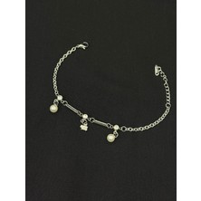 Melisa Takı & Aksesuar 316L Çelik Gümüş Renk Incili Bileklik