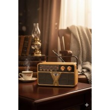 Telkur MD-507BT Nostaljik Radyo Görünümlü Bluetooth,hafıza Kartı,usb Bellek,aux ve Radyo Destekli Hoparlör Ahşap