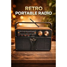 Telkur MD-507BT Nostaljik Radyo Görünümlü Bluetooth,hafıza Kartı,usb Bellek,aux ve Radyo Destekli Hoparlör Siyah