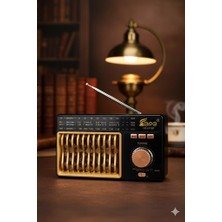 Telkur FP-811BT Nostaljik Radyo Görünümlü Fenerli Bluetooth,hafıza Kartı,usb Bellek,aux ve Radyo Destekli Hoparlör Desenli