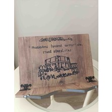 İskender Wood Ahşap Masa Üstü Ahşap Kuran Rahlesi Hediyelik Kitap Okuma Standı Tablet Tutucu
