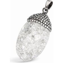 Doğal Kristal Kuvars Taşı Kolye Ucu – Şık Doğal Taş Kolye Ucu