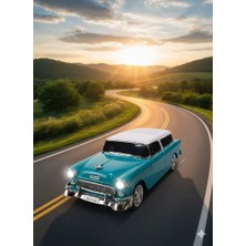 Telkur WS-1955 Nostaljik Araba Görünümlü Bluetooth,hafıza Kartı,usb Bellek,aux ve Radyo Destekli Hoparlör Turkuaz