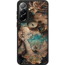 Samsung Galaxy A37 Uyumlu Harita Tasarımlı Glossy Premium Kılıf