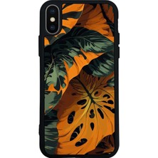 iPhone X/ Xs Uyumlu Botanik Tasarımlı Glossy Premium Kılıf