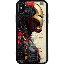 iPhone X/ Xs Uyumlu  Iron Man ( Demir Adam ) Tasarımlı Glossy Premium Kılıf