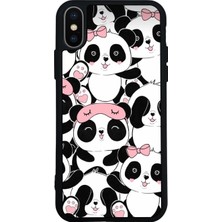 iPhone X/ Xs Uyumlu Panda Tasarımlı Glossy Premium Kılıf