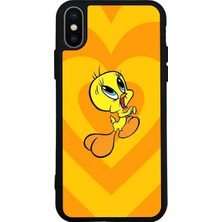 iPhone X/ Xs Uyumlu Tweety Tasarımlı Glossy Premium Kılıf