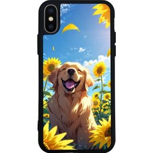 iPhone X/ Xs Uyumlu Golden Kopek Tasarımlı Glossy Premium Kılıf