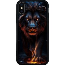 iPhone X/ Xs Uyumlu Aslan Tasarımlı Glossy Premium Kılıf