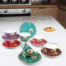 Kosova Kahve Takımı Bird Renkli Kuşlu Fnc-33