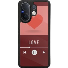 Vivo V60 Uyumlu Kalp Love Tasarımlı Glossy Premium Kılıf