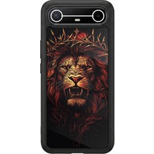 Tecno Spark Slim 5g Uyumlu Aslan Tasarımlı Glossy Premium Kılıf