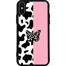 iPhone X/ Xs Uyumlu Kelebek Tasarımlı Glossy Premium Kılıf