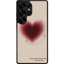 Samsung Galaxy S25 Ultra Uyumlu Kalp Love Tasarımlı Glossy Premium Kılıf