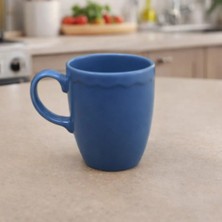 Giftmoda Minimal Dalga Detaylı Seramik Kahve Kupası