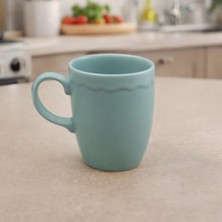 Giftmoda Minimal Dalga Detaylı Seramik Kahve Kupası