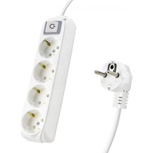Marsilyan Topraklı Uzatma Kablosu 4 Priz 2 M - Beyaz 9240202