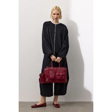 Molene Siyah Zip Hafif Bomber Ceket