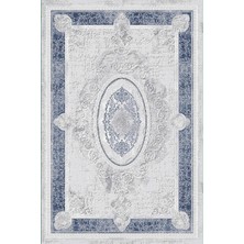 Pırlanta Halı Pera Mavi Gri Kadifemsi Yüzey Polyester Halı 27145