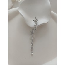 Yaprak Silver Earcuff Kıkırdak Küpe