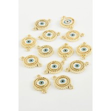 MidasTech Göz Çift Kulplu Mineli Bileklik ve Kolye Ucu Aparatı 1 Adet Nemere