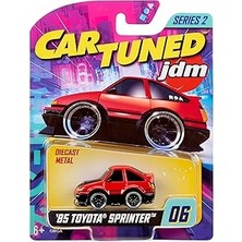 SHC4200 Mgae Cartuned Jdm Seri 2 1985-87 Sprinter Trueno Gt-Apex AE86, Siyah Kırmızı, Diecast Metal Oyuncak
