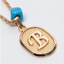 MidasTech Plastik Boncuklu Burgulu Harfli Kolye Nemere