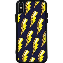 iPhone Xs Max Uyumlu Simsek Tasarımlı Glossy Premium Kılıf