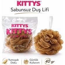 KITTYS Sabunsuz Duş Lifi 40GR Yumuşak ve Dayanıklı Banyo Lifi, Duş Jeli ile Kullanım