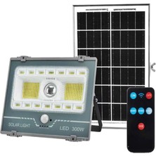 Gaman 300W Solar LED Projektör - Kumandalı, Rgb Modu, 270° Aydınlatma, IP65 Su Geçirmez Parlak LED