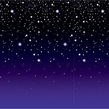 SHC4200 Beistle 1er Pack Starry Night Arka Plan, 4-Feet 30-Feet