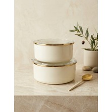 Savaşan Emaye 2'li Saklama Kabı Seti