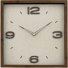 SHC4200 Galaxy Serisi Ahşap Duvar Saati Kare 30 cm Kahverengi