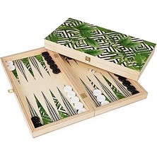 SHC4200 Hediyesepeti Yeşil Yapraklar El Yapımı Tavla Seti