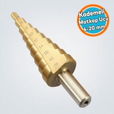 Nzb Titanyum Kaplama Kademeli Matkap Ucu 4 20 mm Metal Sac Delme Spiral Uç Seti Konik Basamaklı Çelik