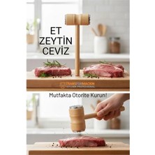 Marsilyan Ahşap Saplı Profesyonel Et Dövücü, Zeytin ve Ceviz Kırıcı Çekiç