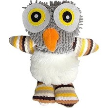 SHC4200 Beeztees Eastland 510348 Öten Peluş Köpek Oyuncağı, Baykuş Şekilli, 27 cm