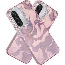 Nezih Case Samsung Galaxy A37 Uyumlu Airbagli Parlak Taşlı Şık Tasarımlı Kapak Kılıf