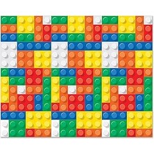 SHC4200 Beistle Yapı Taşları Duvar Zemin, 4' x 30' - Fotoğraf Zemin, Duvar Kaplaması Kolay Yapışı