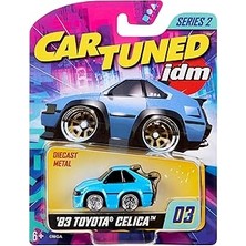 SHC4200 Mgae Cartuned Jdm Seri 2 1983 Toyota Celica Supra, Mavi, Metal Gövde, Diecast Koleksiyon Arabası