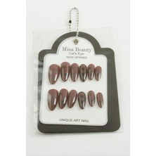 MidasTech Desenli Mina Beauty Kedi Gözü Takma Tırnak Nemere