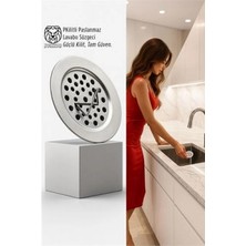 Marsilyan Kilitli Paslanmaz Lavabo Süzgeci - Akıllı Tahliye ve Tam Süzme Teknolojisi (5.5 Cm)